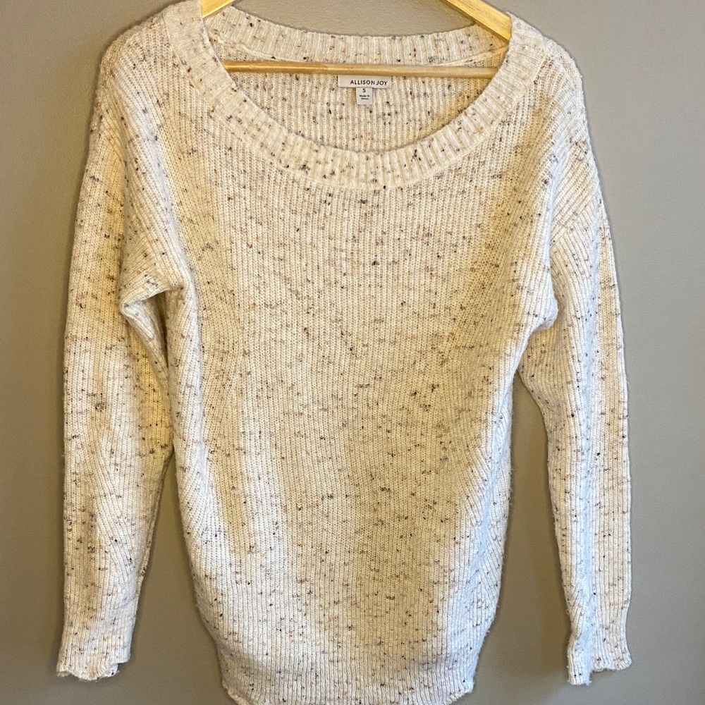Allison Joy Cream Speckled Knit Sweater (Size S, EUC)